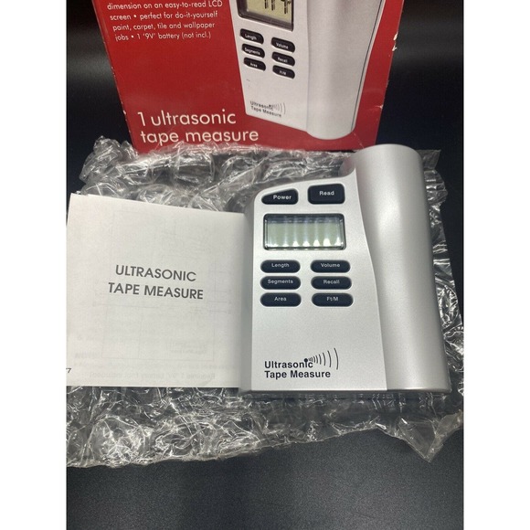 Perfect Solutions Ultrasonic 50 ft Tape Measure Battery Operated Easy Measuring - Picture 3 of 11